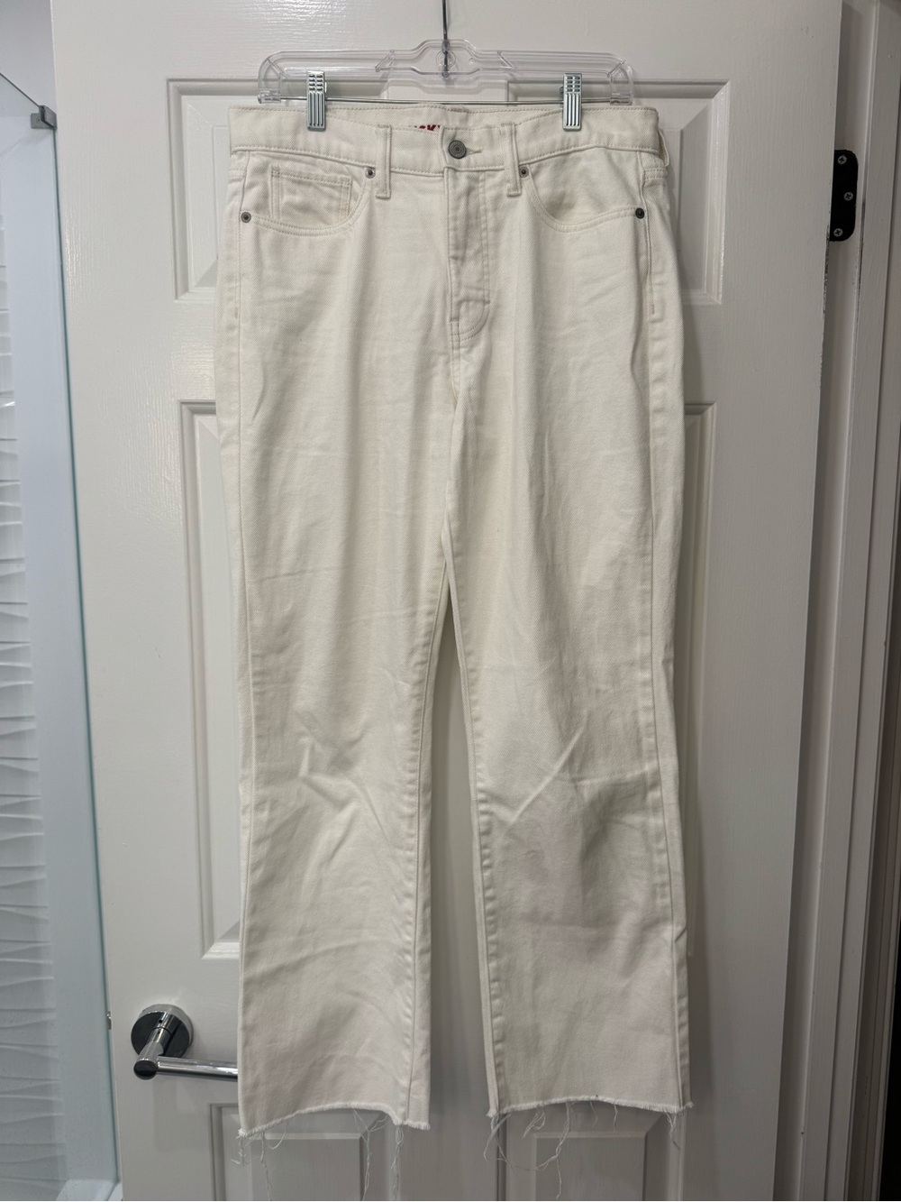 Lucky Brand white Straight Cropped Jeans